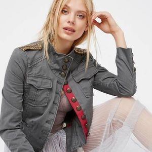 Free People Shrunken Military Jacket